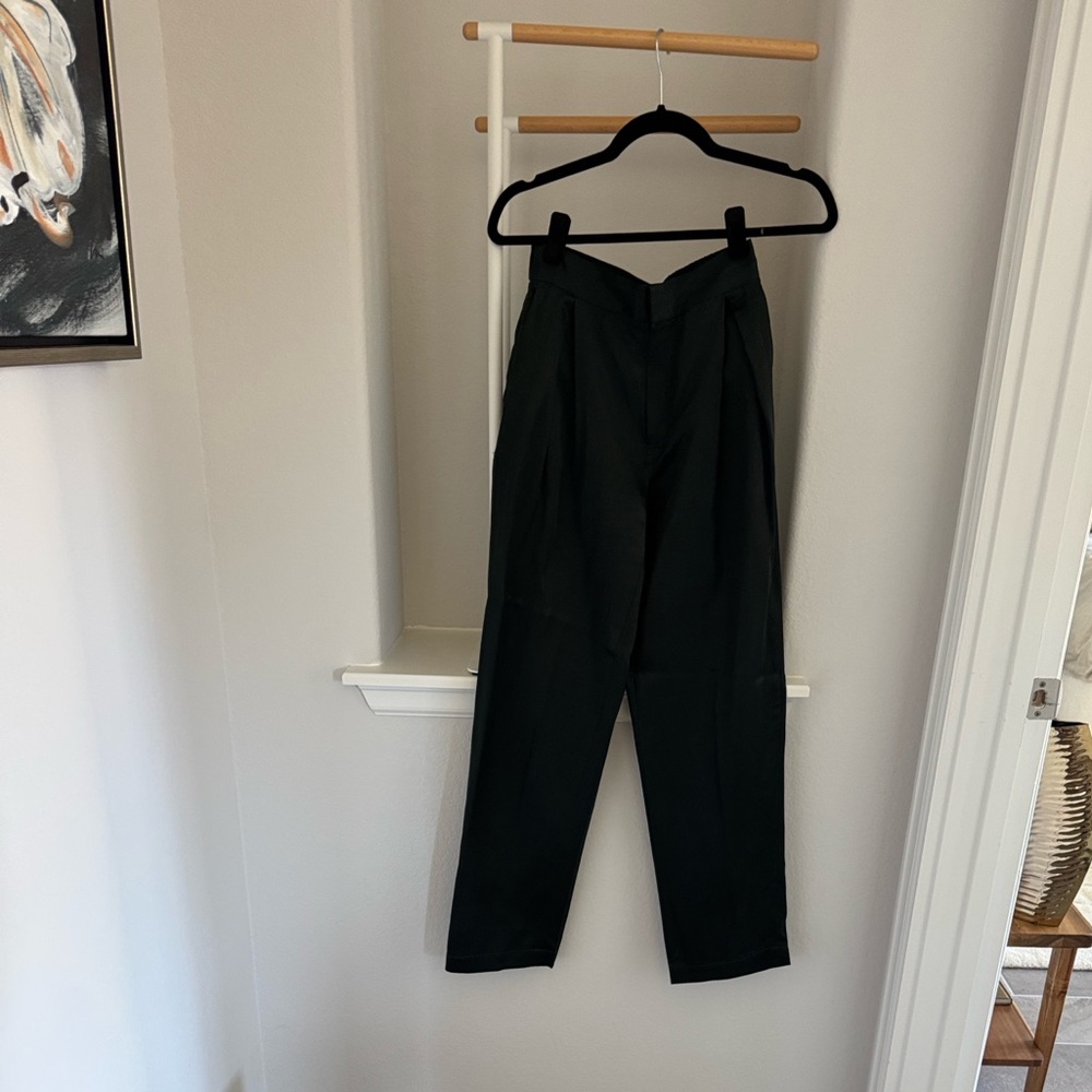 Massimo Dutti Black Straight Leg Pants